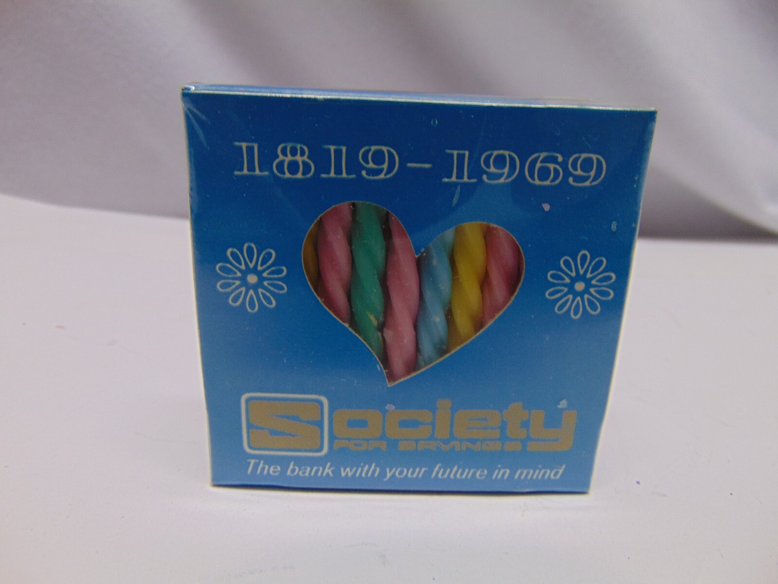 1969 Society Savings Bank 150th Anniversary Birthday Candles sealed new in box