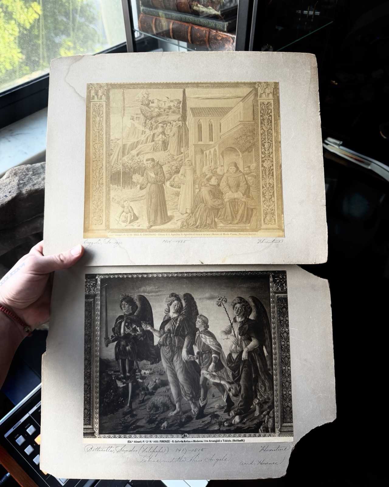 2 Antique 19th C. Fratelli Alinari Photos Botticini Gozzoli Cleveland Art School 2 Antique 19th C. Fratelli Alinari Photos Botticini Gozzoli Cleveland Art School