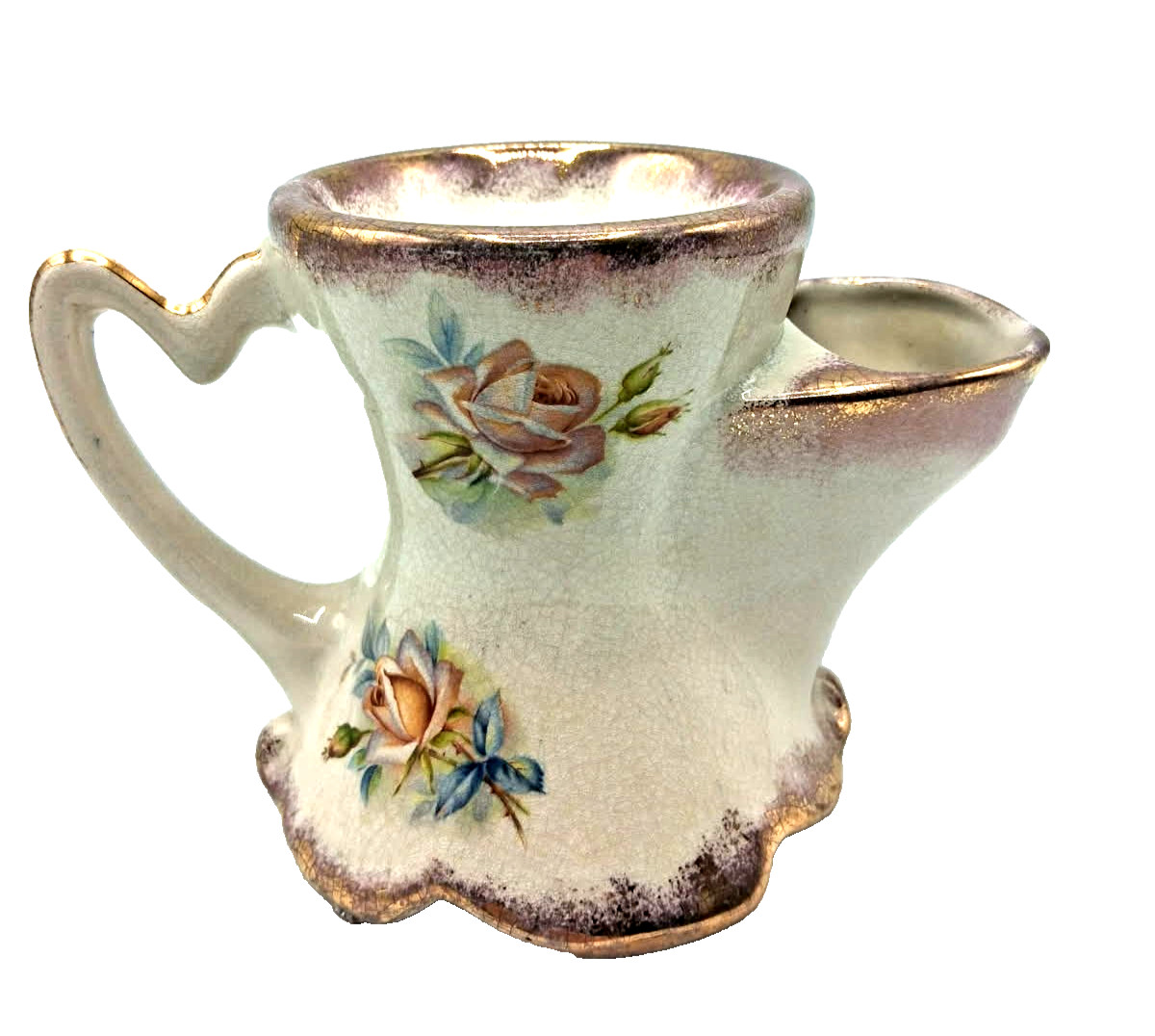 Vintage shaving Floral Scuttle Mug made out of Porcelain 5.25 Vintage shaving Floral Scuttle Mug made out of Porcelain 5.25