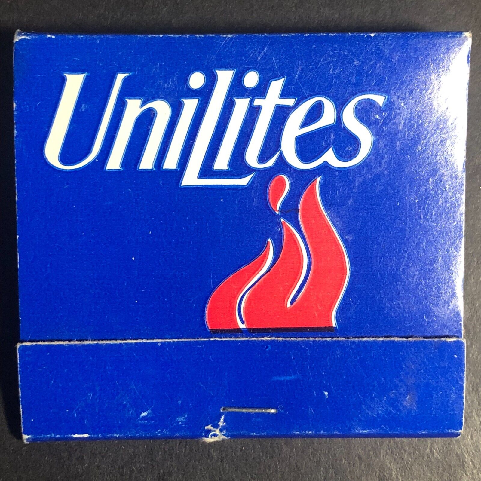 Unilites Full Matchbook c1983-90 Red White Blue Flame