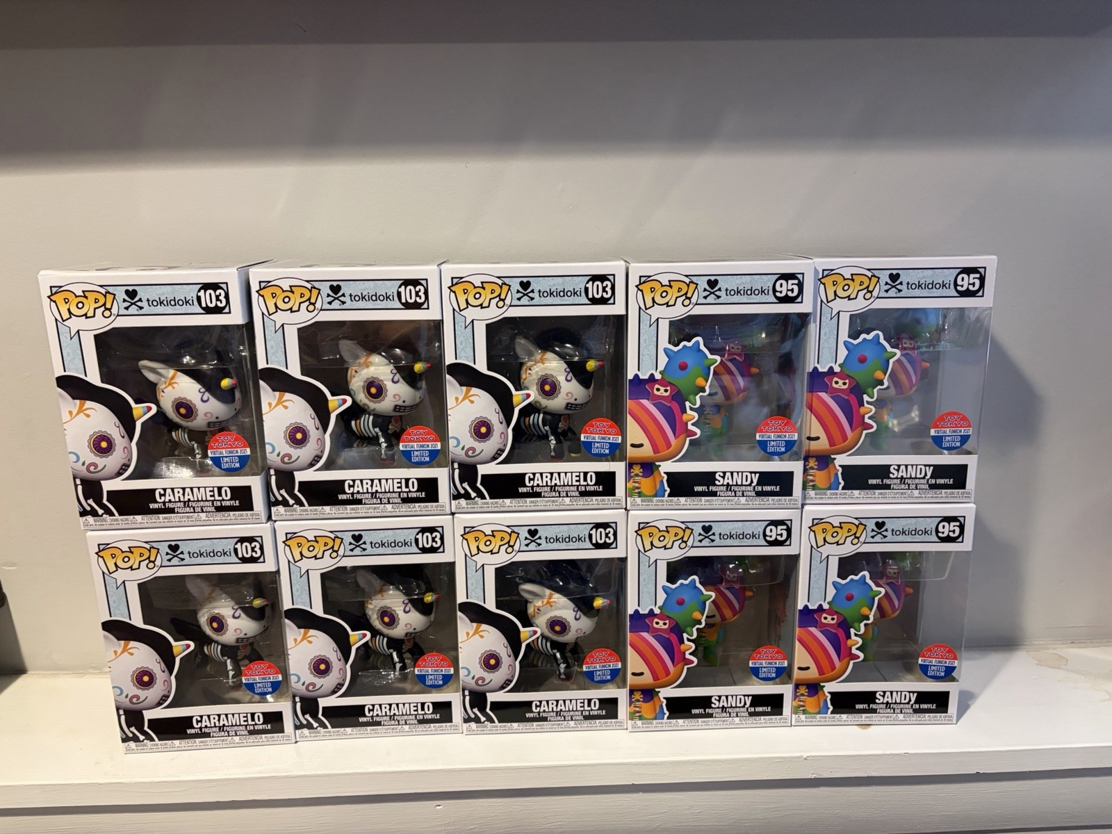 Funko Pop Tokidoki Lot of 10 Caramelo 103 SANDy 95 Toy Tokyo FunKon 2021