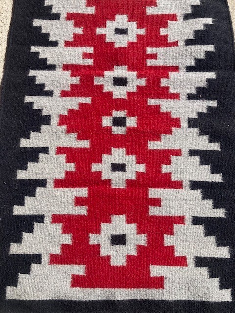 Elsie Begay Navajo Hand Woven Wool Rug- 24 x 35 Classic Navajo Design Elsie Begay Navajo Hand Woven Wool Rug- 24 x 35 Classic Navajo Design