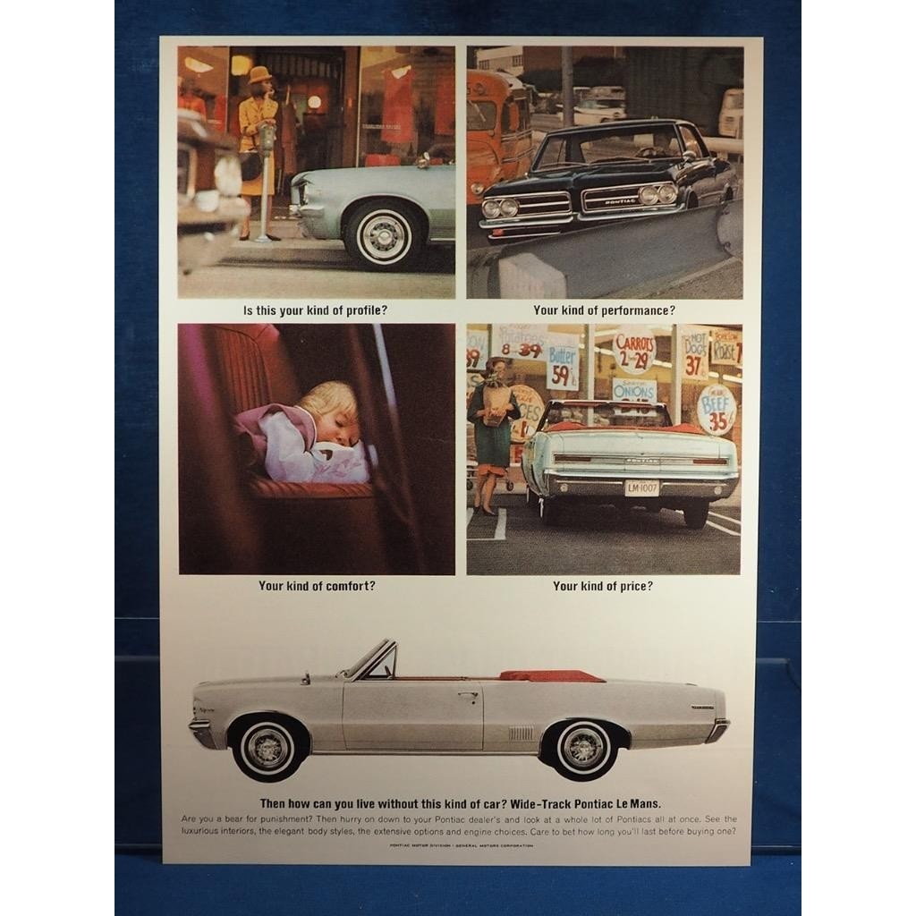 Pontiac LeMans Classic Vintage Print Ad 7-1/2x10-1/2\
