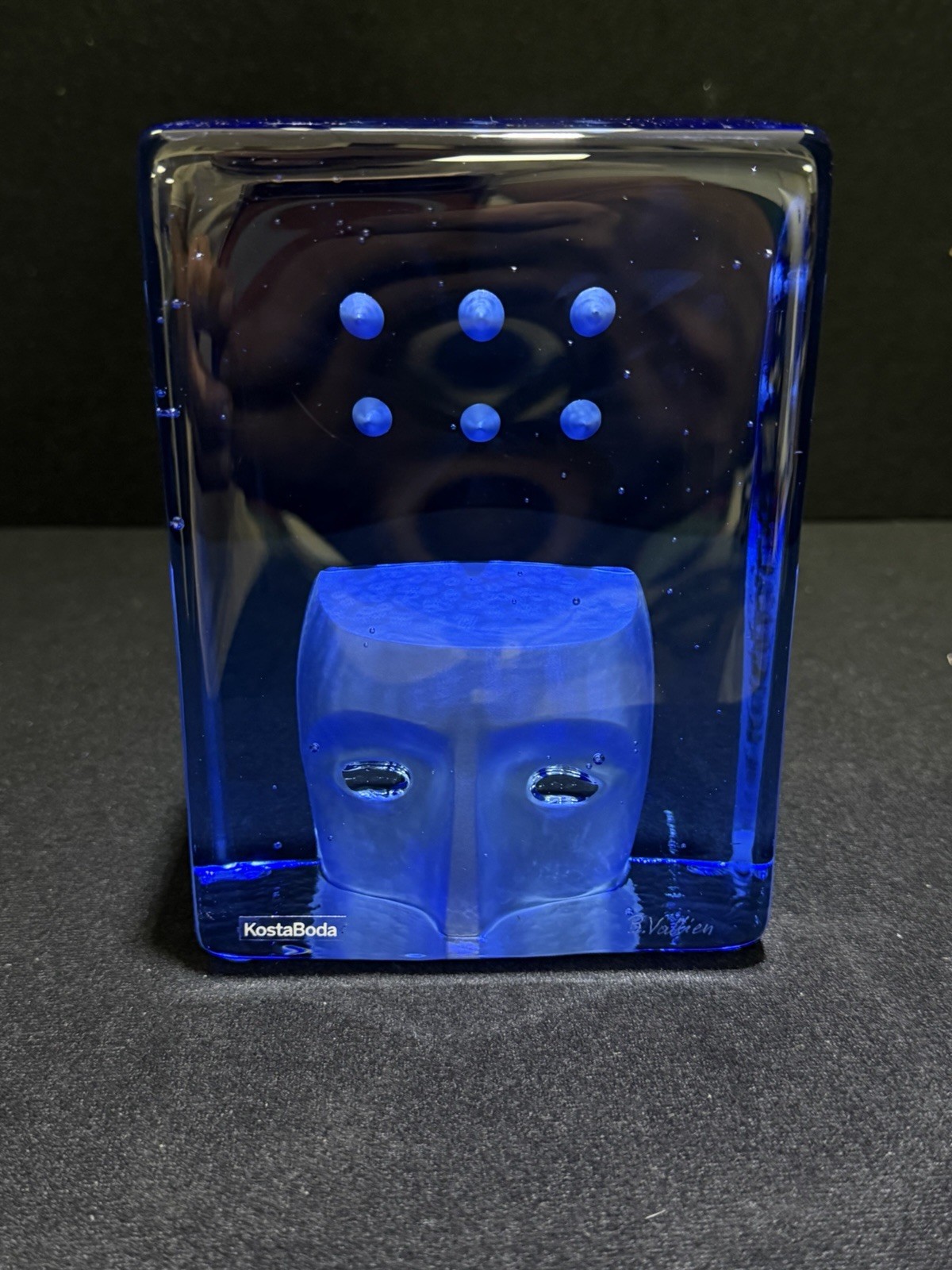 Kosta Boda Azur Think Blue Bertil Vallien Art Glass