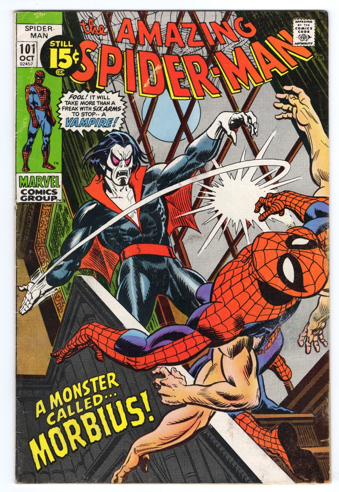 Amazing Spider-Man 101 1971 Marvel Comics VG+ 4.5 1st App Morbius