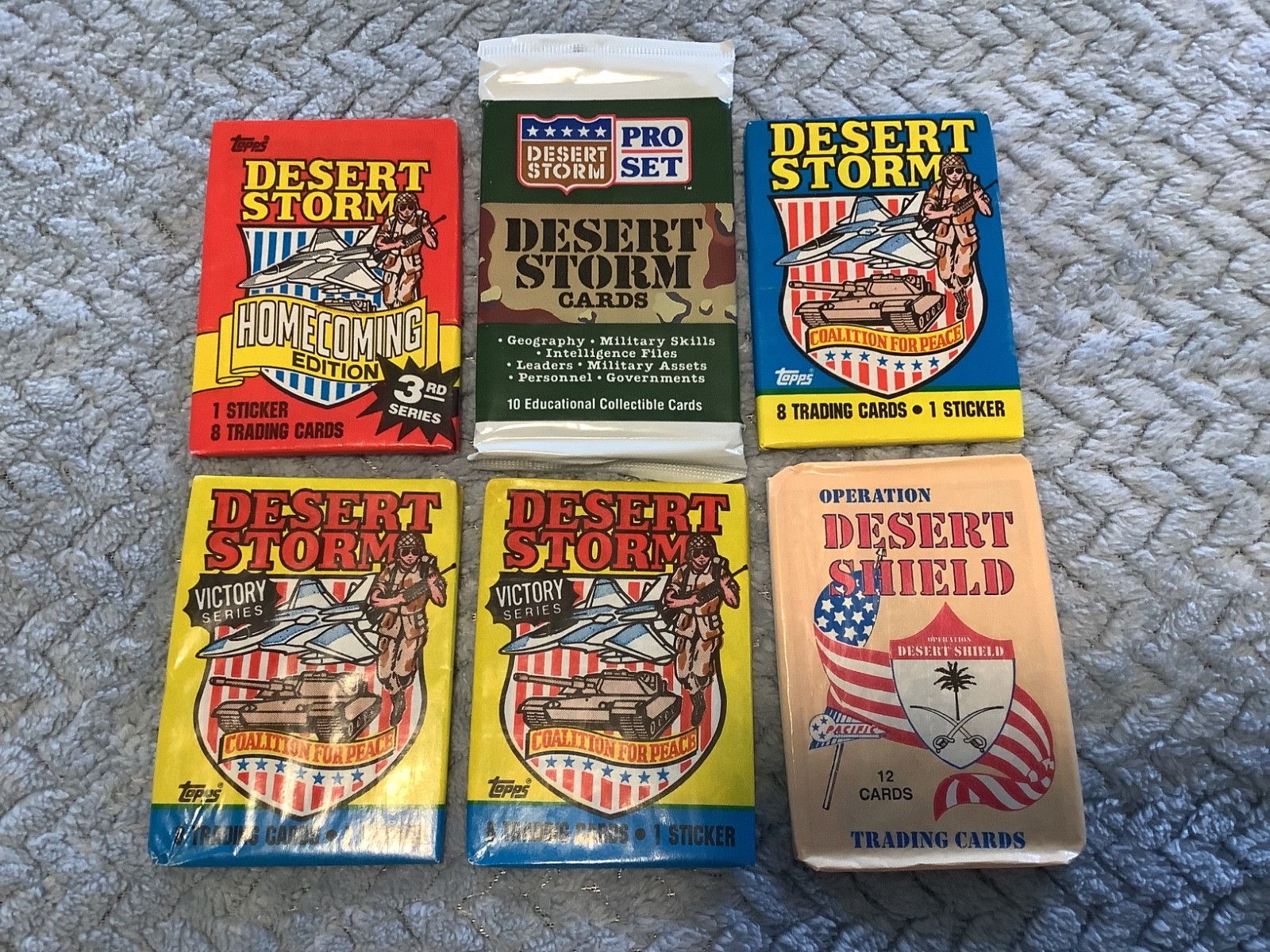 1991~Topps/Pro Set/Pacific~Desert Storm/Shield~Variety *Lot Of 6*Unopened Packs