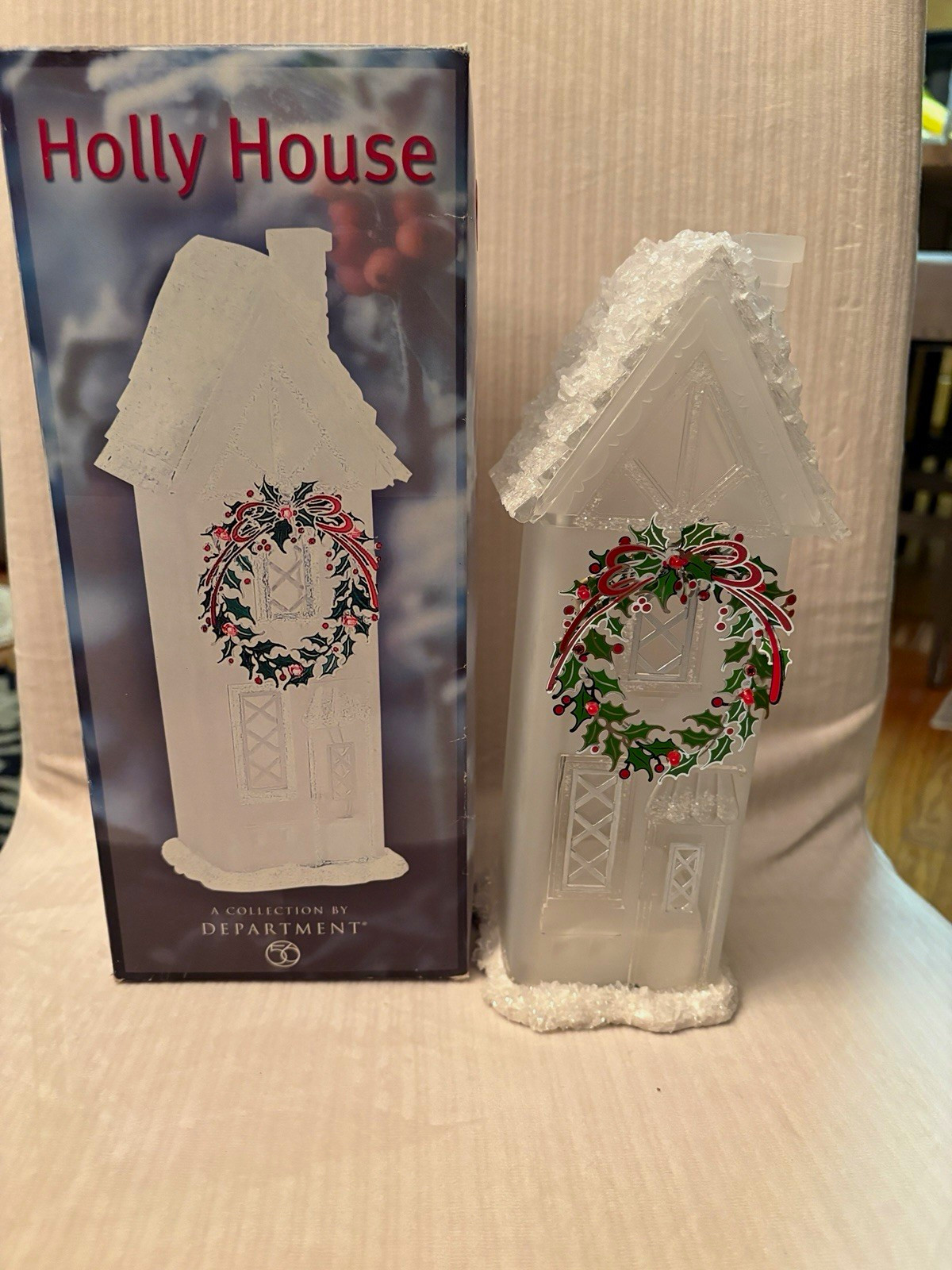 Department 56 Holly House Christmas Village Illuminated House, Boxed Decor