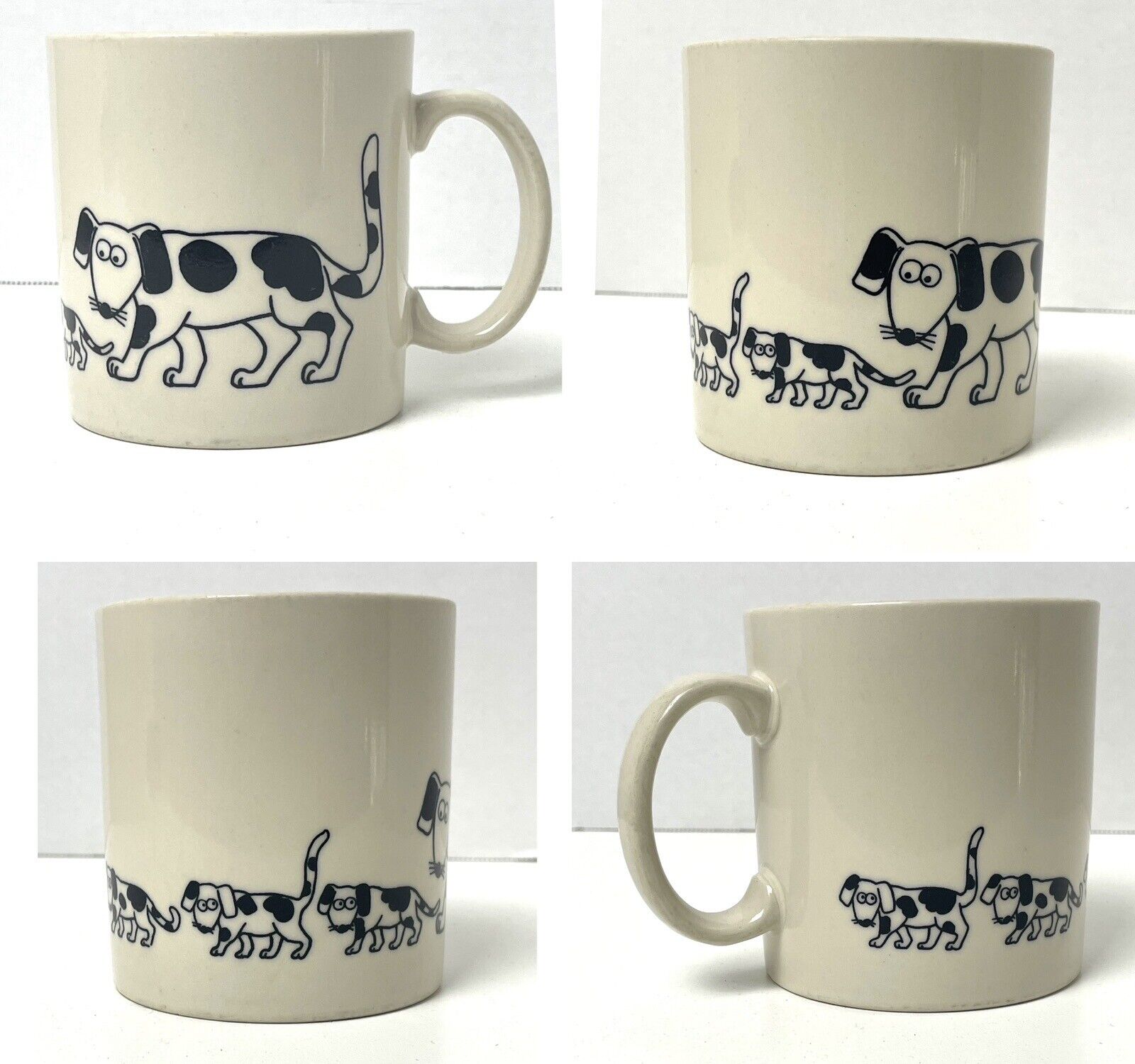 Vintage Spotted Dogs Mug Made in Japan Mom or Dad & Pups - RARE