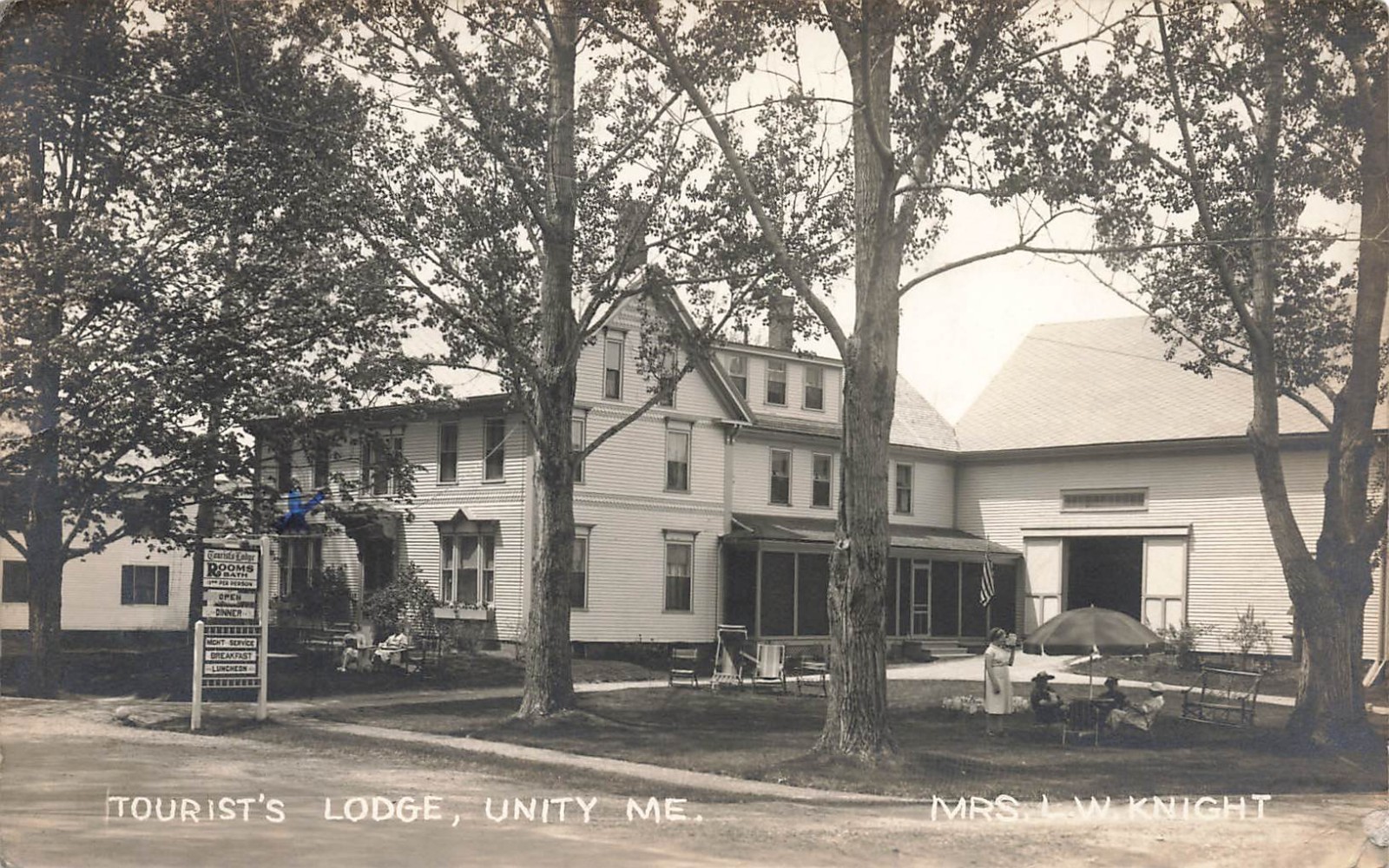 LP07 Maine RPPC Postcard:Unity ME Tourist\'s Lodge 1939 LP07 Maine RPPC Postcard:Unity ME Tourist\'s Lodge 1939