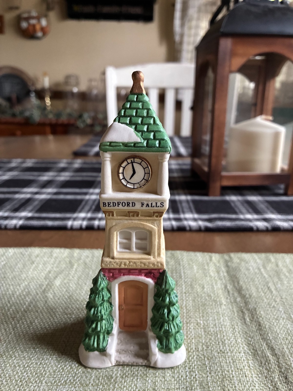 RARE-It's a Wonderful Life Holiday Village Bedford Falls CLOCK TOWER-Numbered 