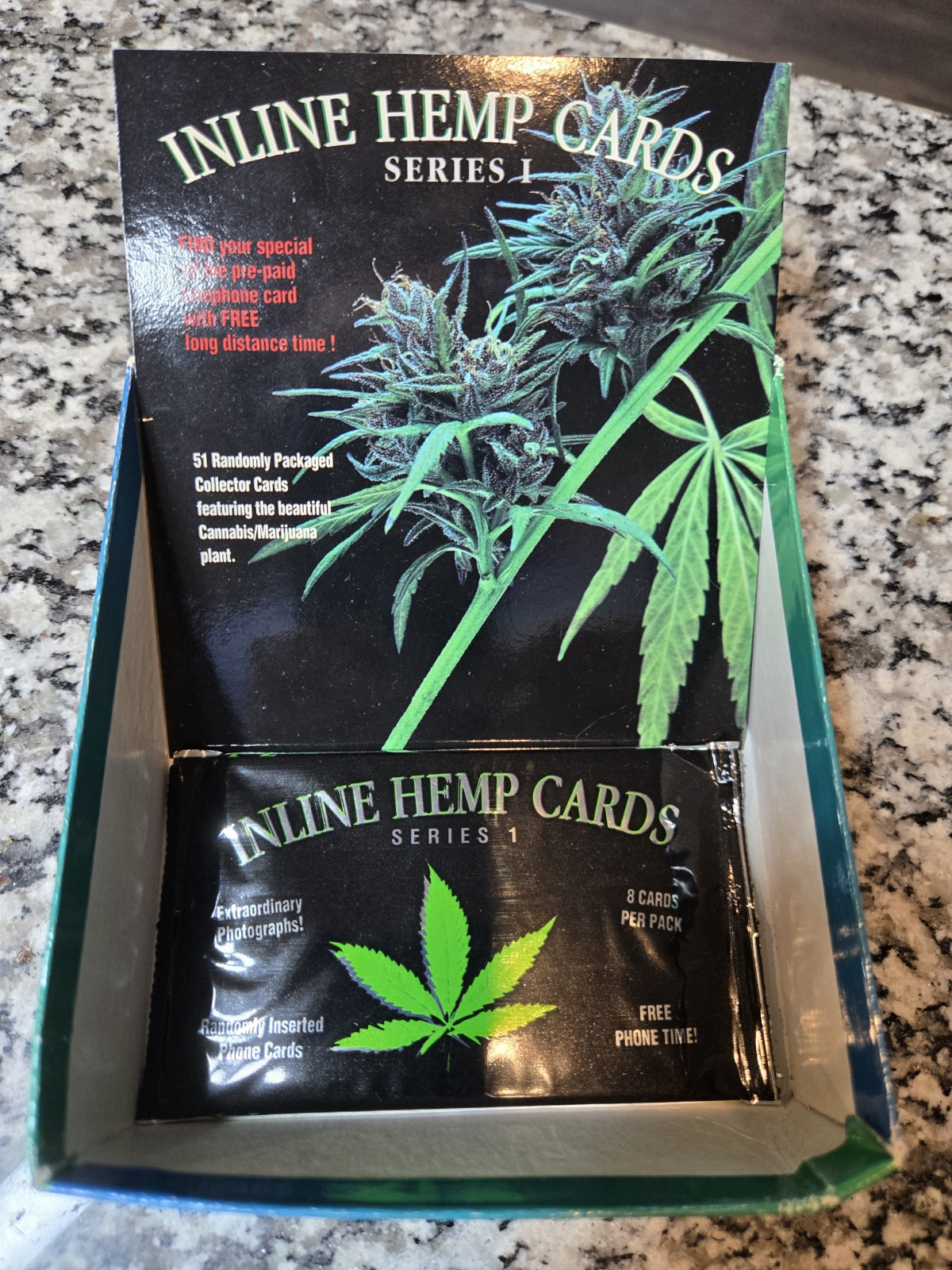Box & 1 Pack - 1994 InLine HEMP Marijuana Card SERIES 1 Packs Mel Frank Cannabis Box & 1 Pack - 1994 InLine HEMP Marijuana Card SERIES 1 Packs Mel Frank Cannabis