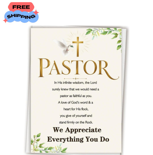 Christian Pastor Appreciation Card Gifts for Minister Church Leader