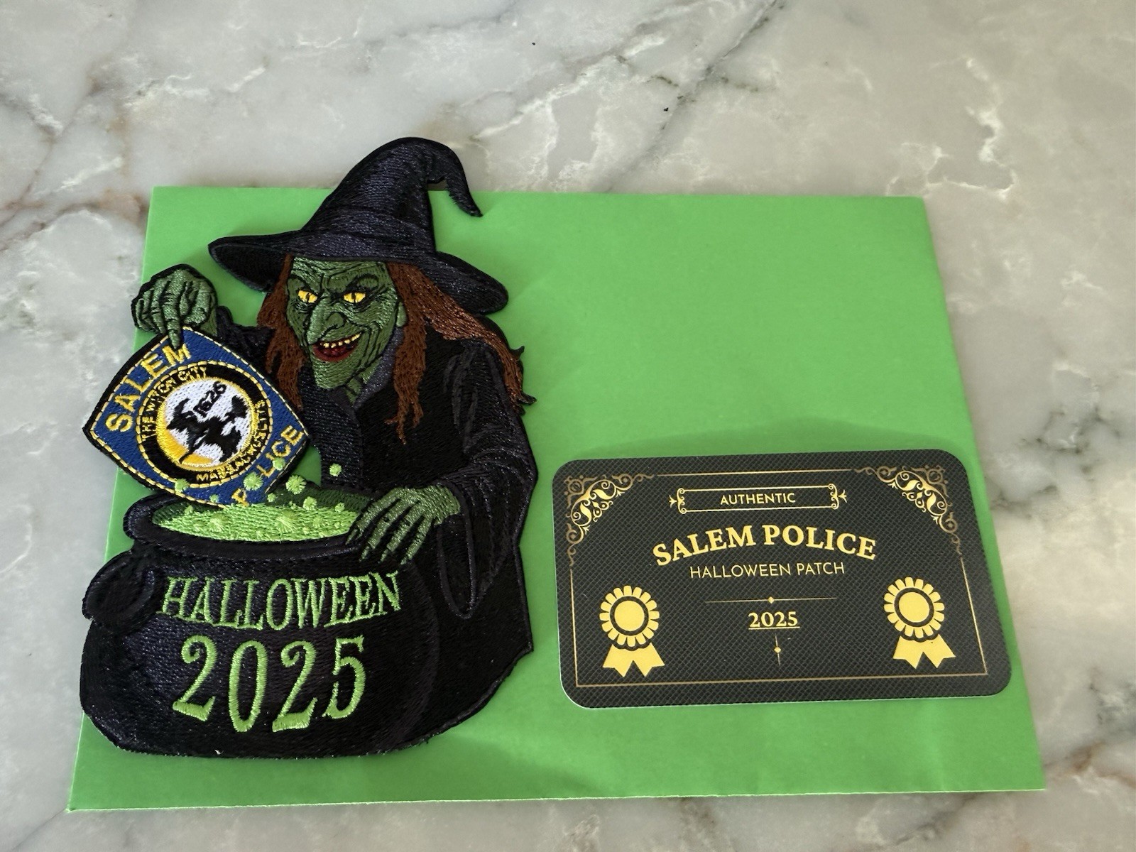 Limited Edition 2025 Salem Massachusetts Halloween Police Patch #523 Limited Edition 2025 Salem Massachusetts Halloween Police Patch #523