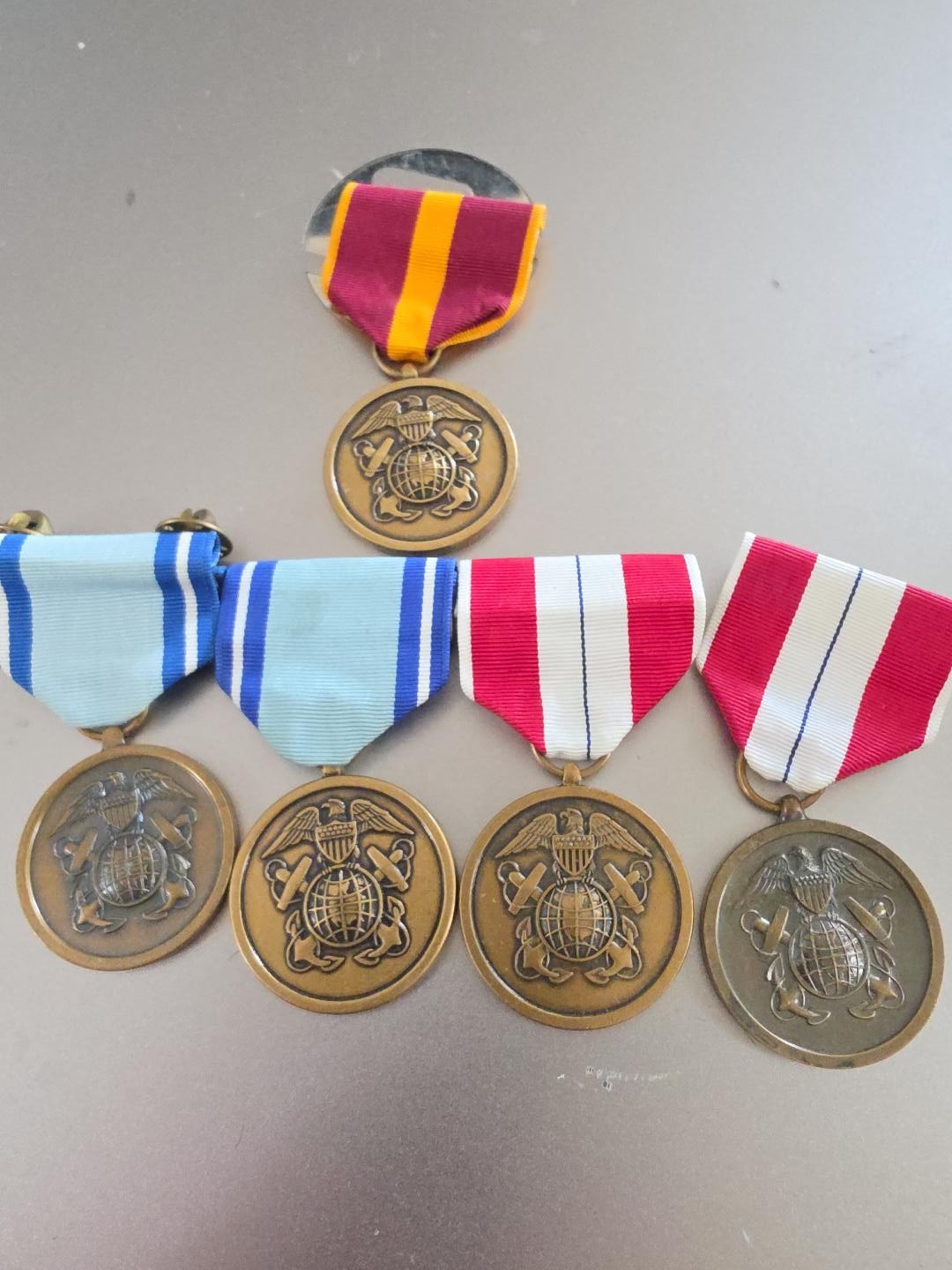 5 US Coast Geodetic Survey Medals Good Conduct Meritorious Service Lot NOAA