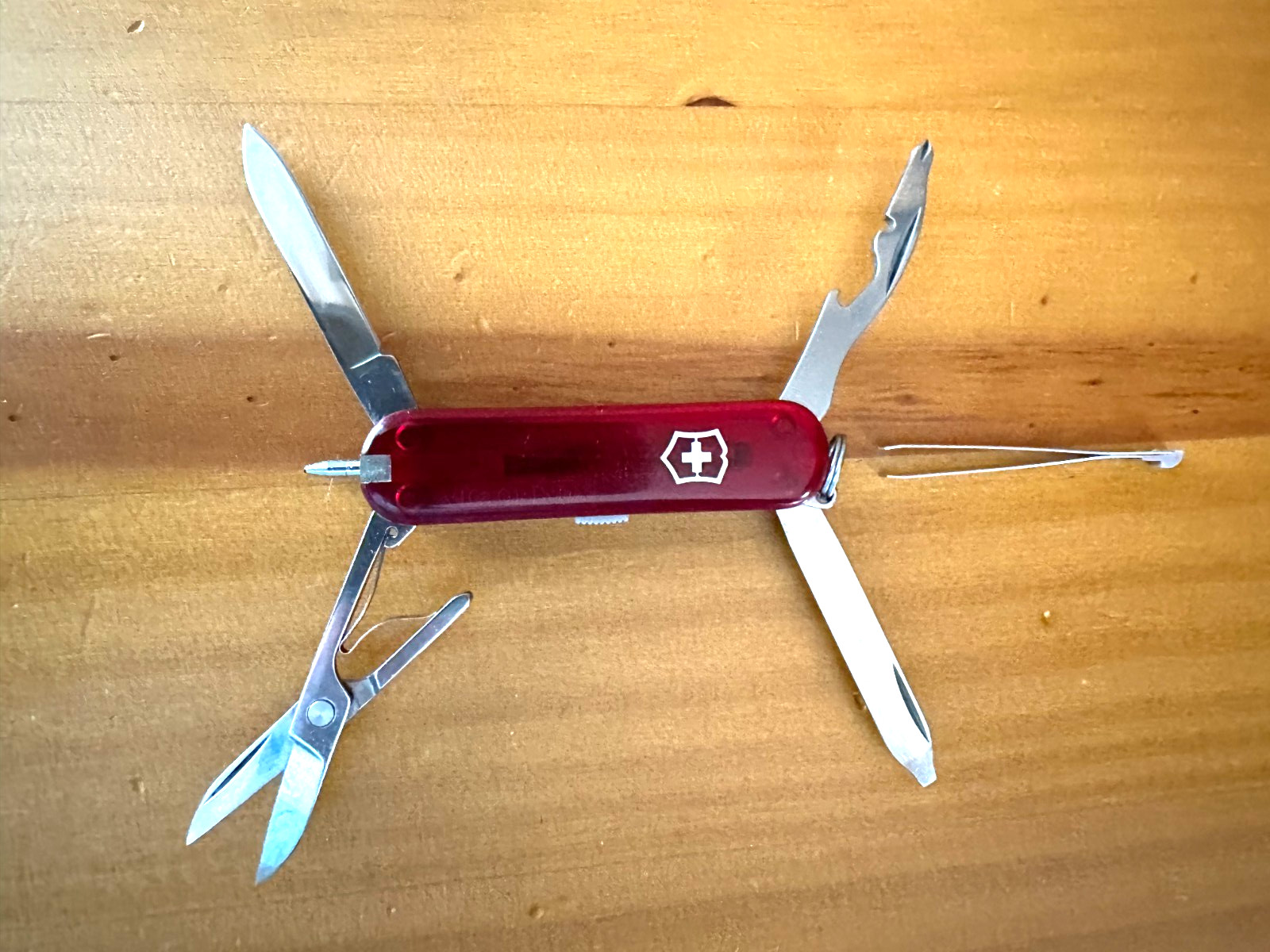 Victorinox Swiss Army Knife Manager 58mm Transparent Ruby Red w/8 Tools