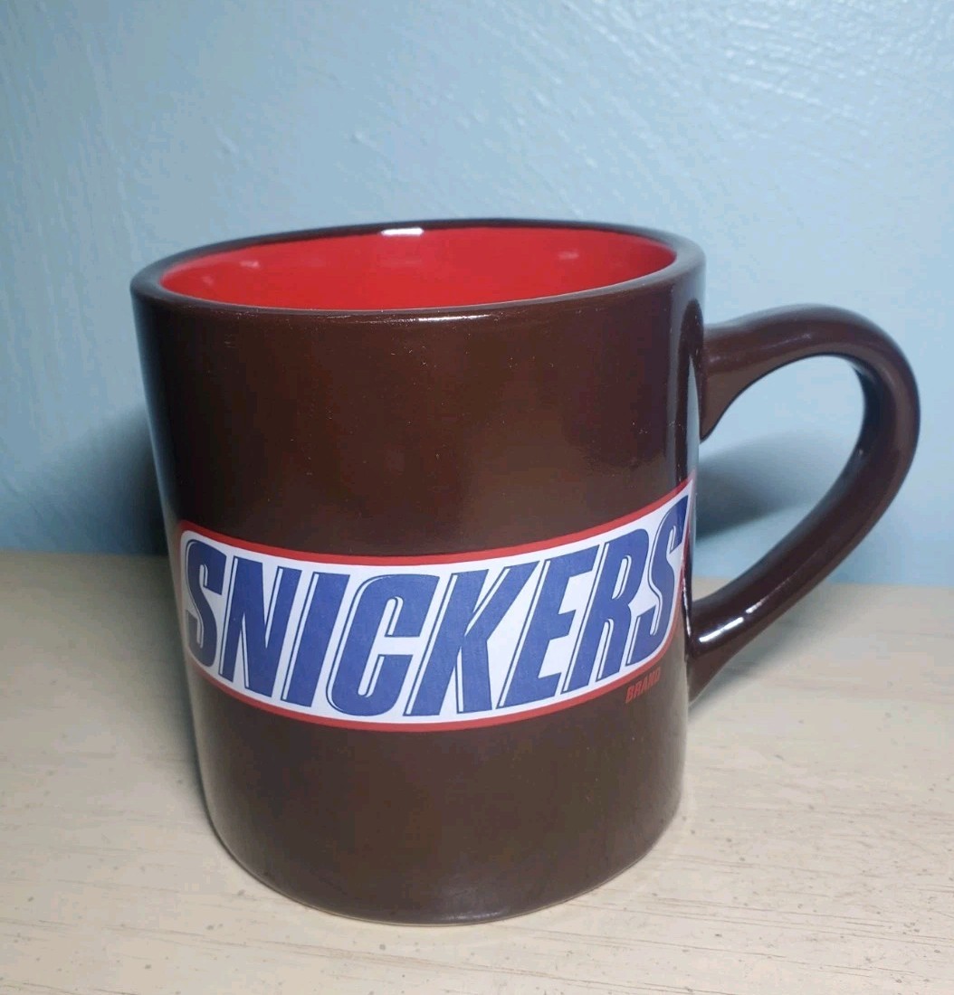 Snickers Coffee Cup Mug Mars Candy Bar 16oz 2016 Snickers Coffee Cup Mug Mars Candy Bar 16oz 2016