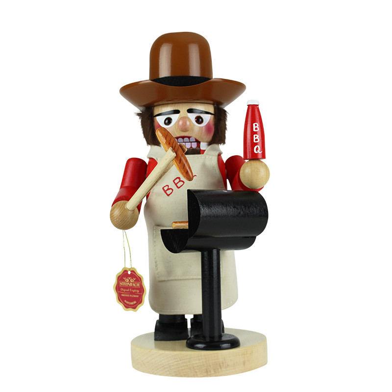 New in Box - Steinbach Chubby BBQ Bill w/ Grill Nutcracker - Made in Germany
