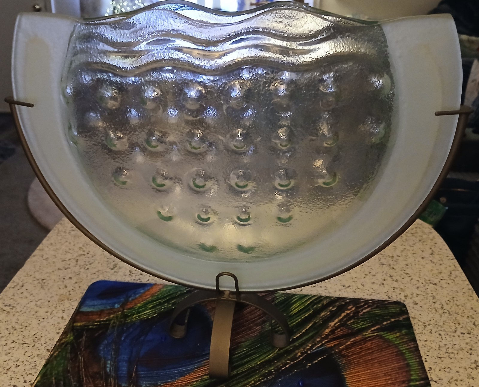 Mark Hines Studios Slump Glass Half-moon Standing Vase-14\