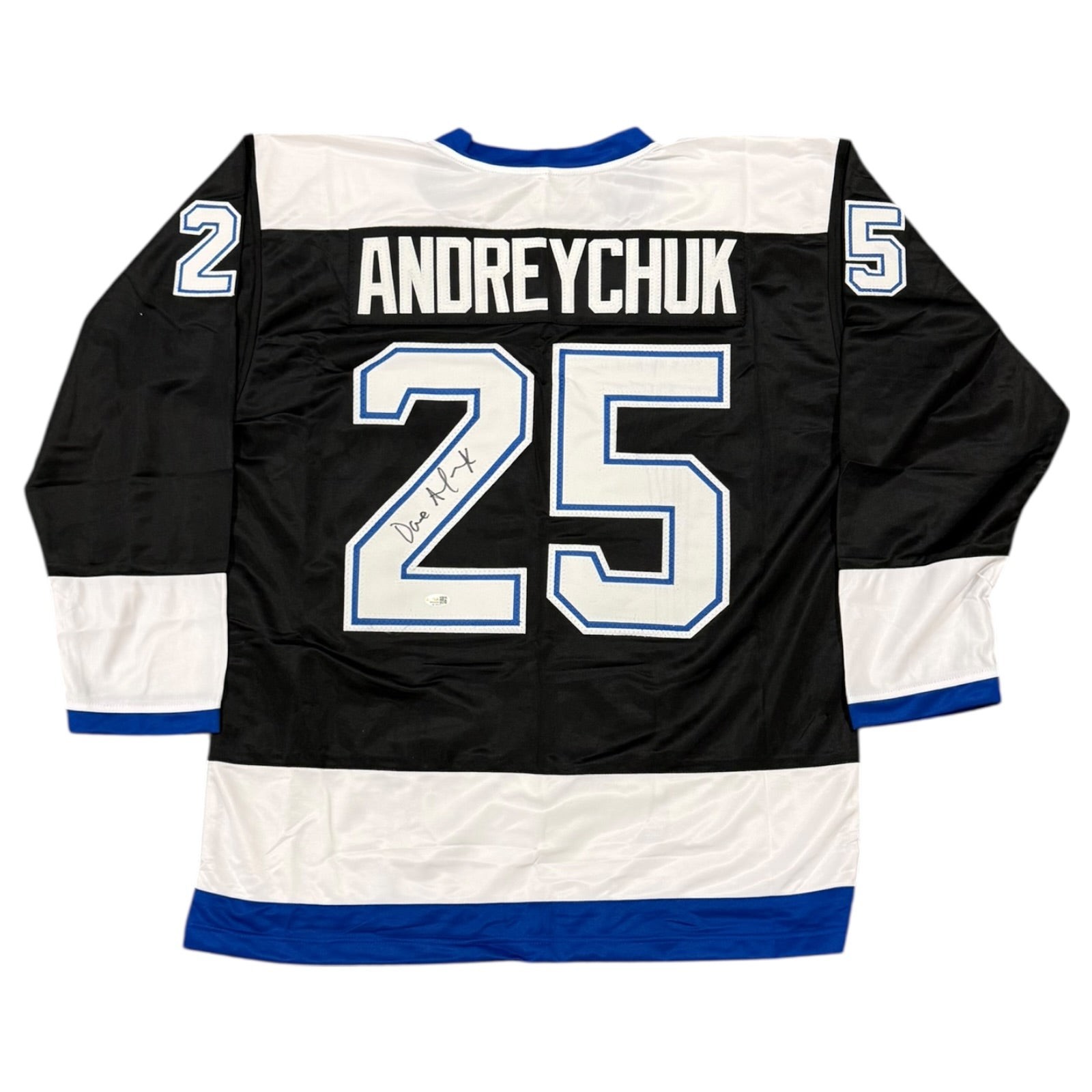 Dave Andreychuk Autographed Tampa Bay (Black #25) Custom Stitched Hockey Jersey