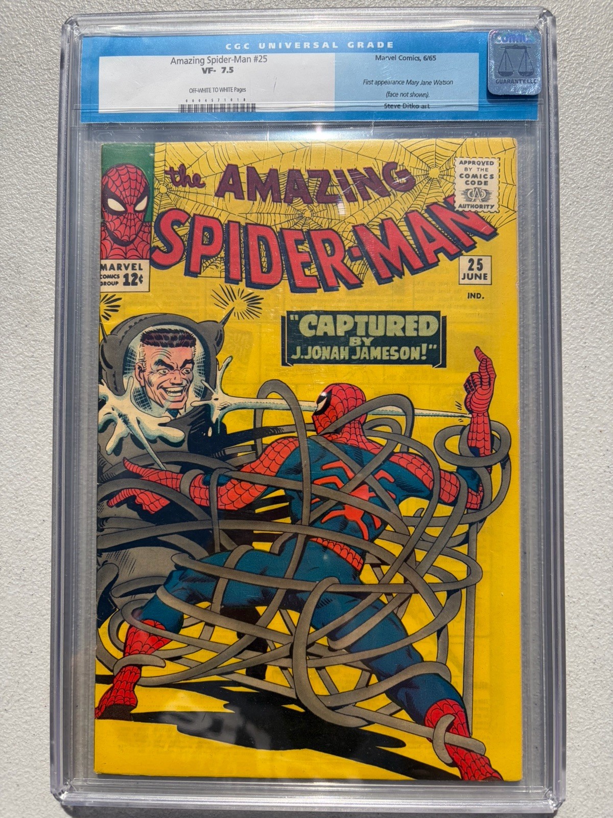 Amazing Spider-Man 25 1965 Marvel Comics CGC VF- 7.5 1st App Mary Jane Watson