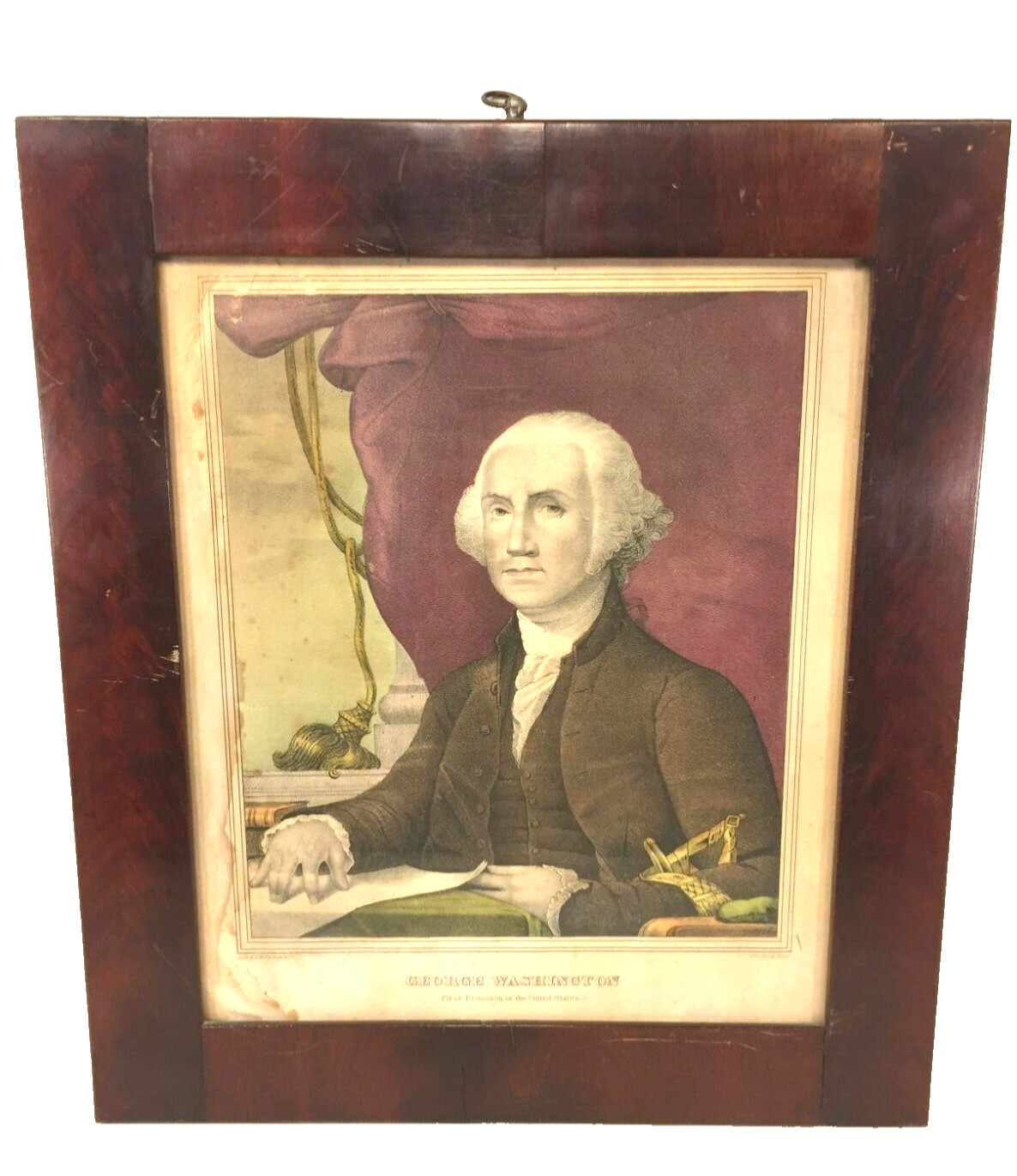 George Washington 1st President of the United States Lithograph D W Kellogg