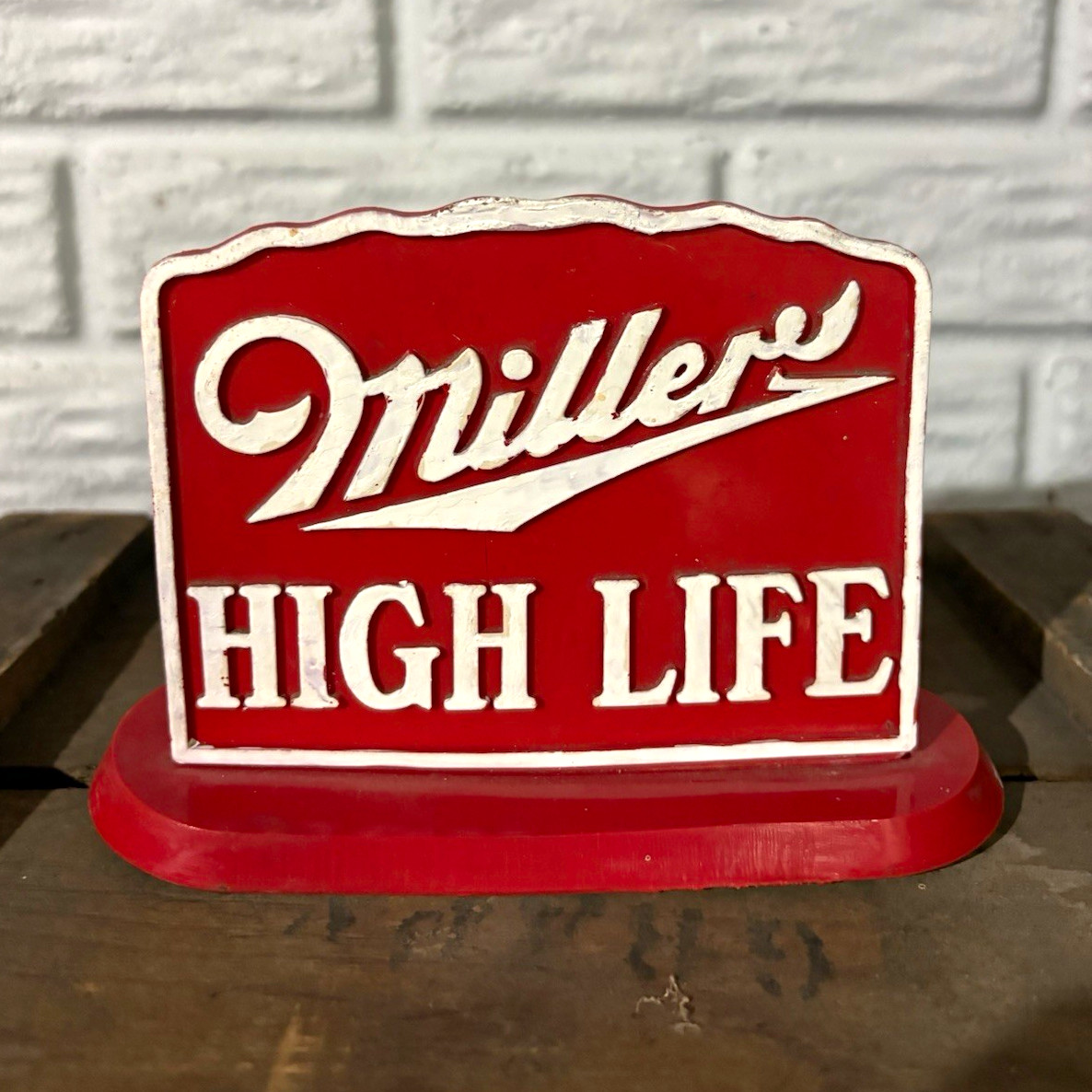 Miller High Life Tabletop/Countertop Sign Breweriana Advertising beer  1940s