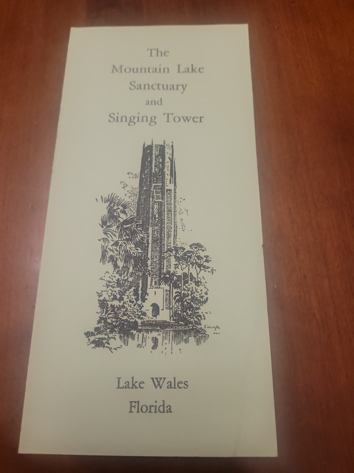 Lake Wales Florida Singing Tower Brochure Vintage