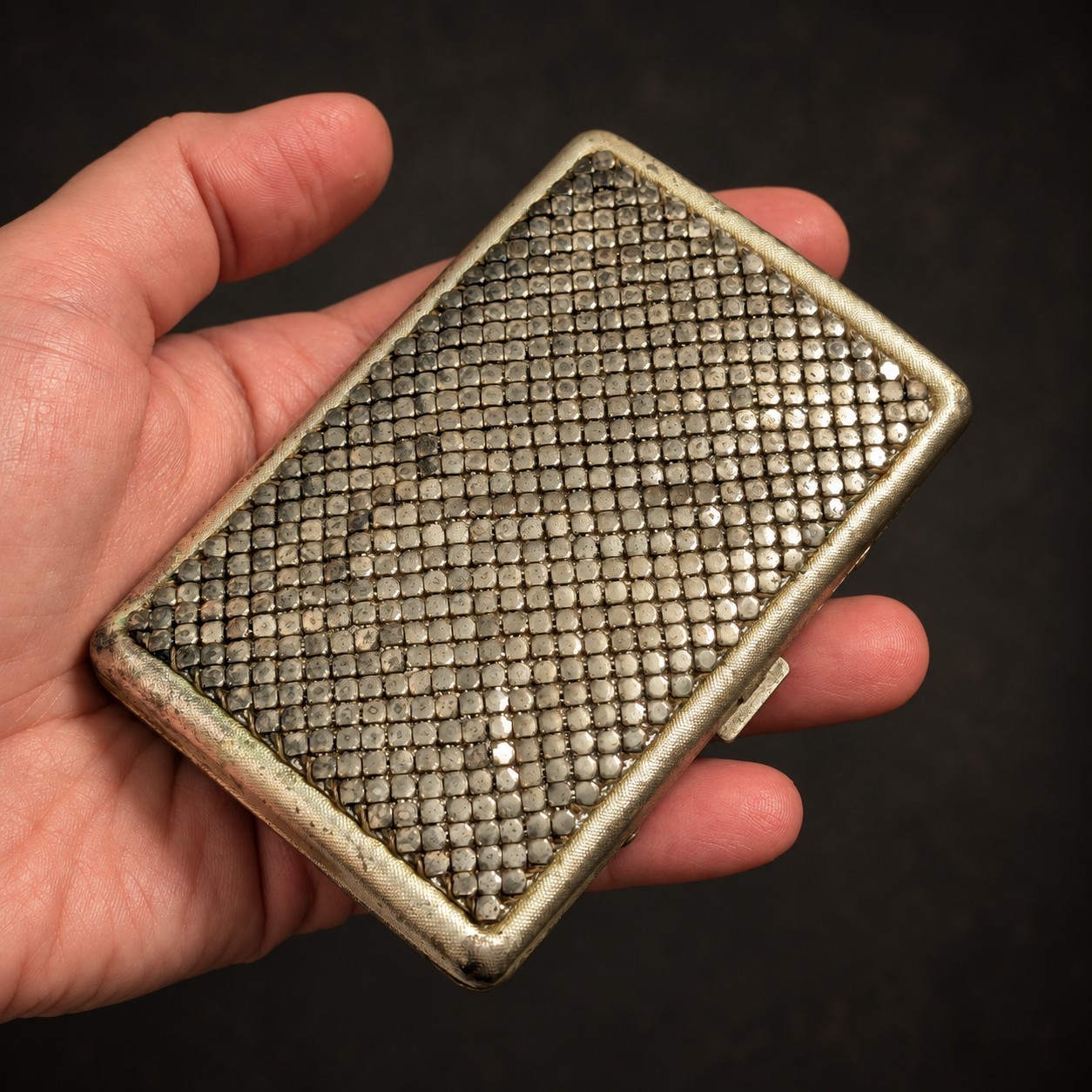 Vintage 1970s Australian Glomesh Metal Mesh Cigarette Case