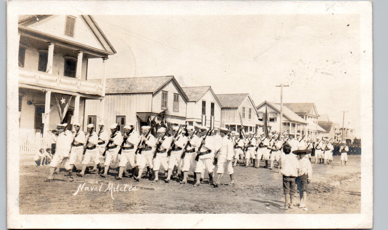 FLORIDA NAVAL MILITIA key west fl c1910 postcard real photo rppc ~rare image