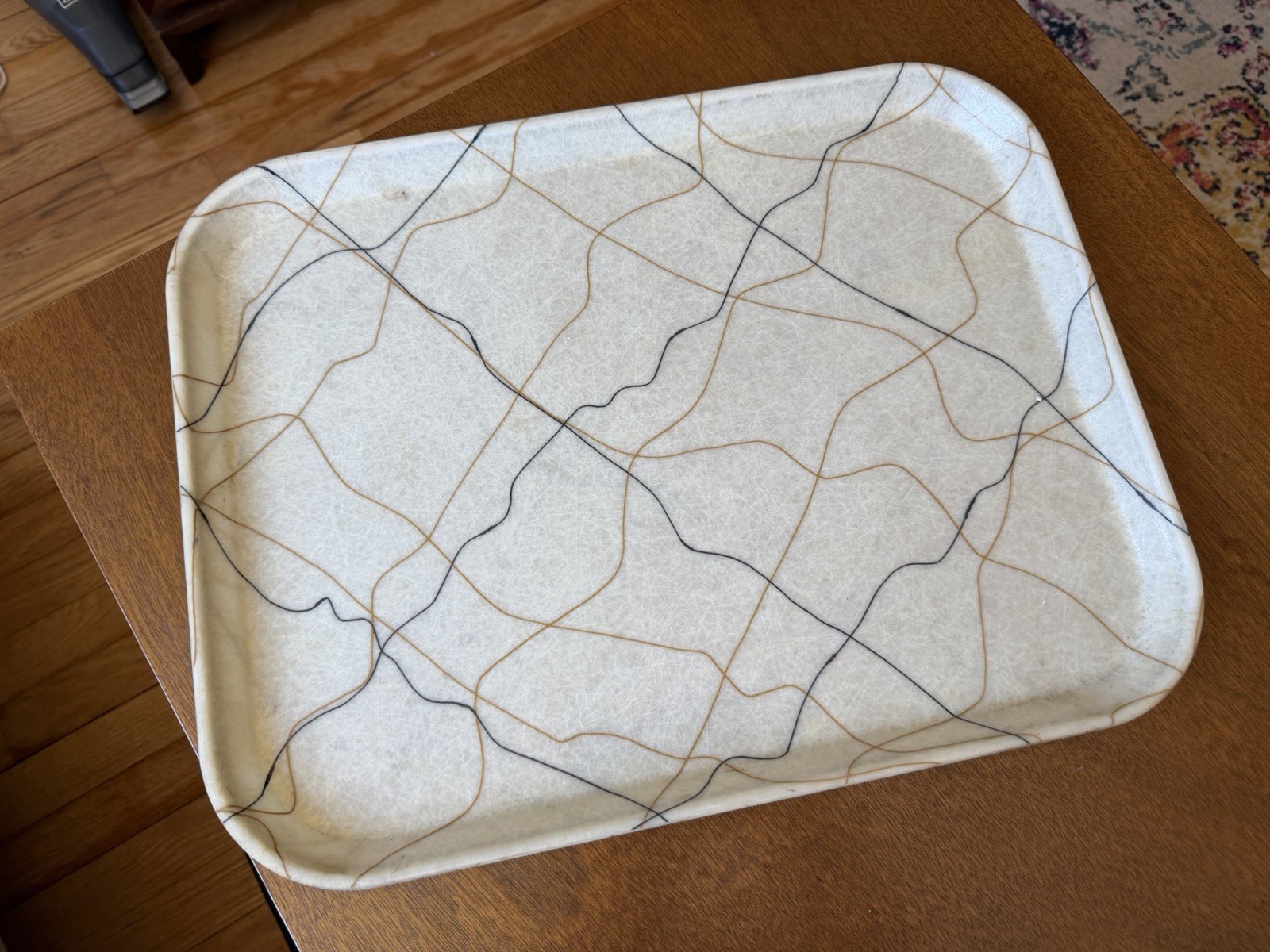 Vintage 60s 70s MCM Retro Cafeteria Tray Spaghetti Style 14\