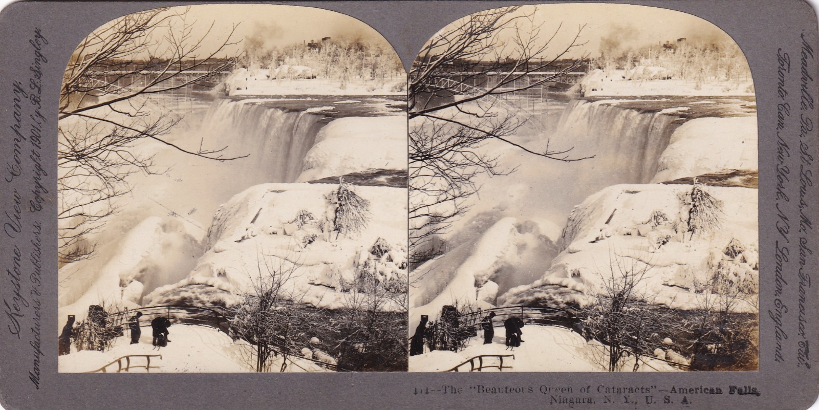Stereoview Cards - Uncommon - Estate -Quen of Cataracts American Falls, 1901 Stereoview Cards - Uncommon - Estate -Quen of Cataracts American Falls, 1901