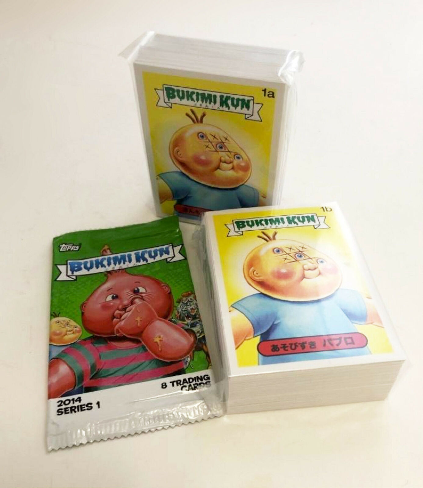 2014 Garbage Pail Kids Bukimi Kun Series 1 Full Set w/Wrapper Japanese Variation