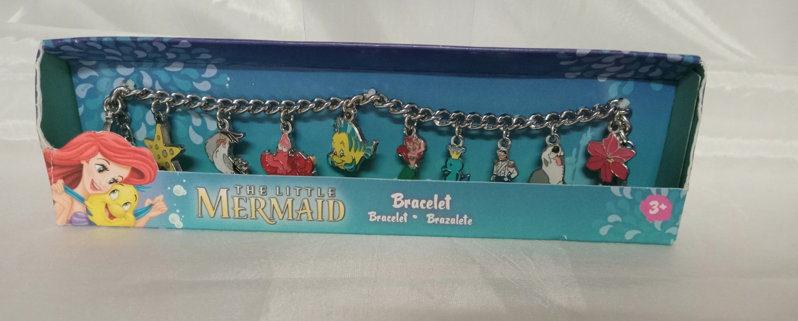 Disney Store The Little Mermaid Charm Bracelet, New In Box, Good Condition
