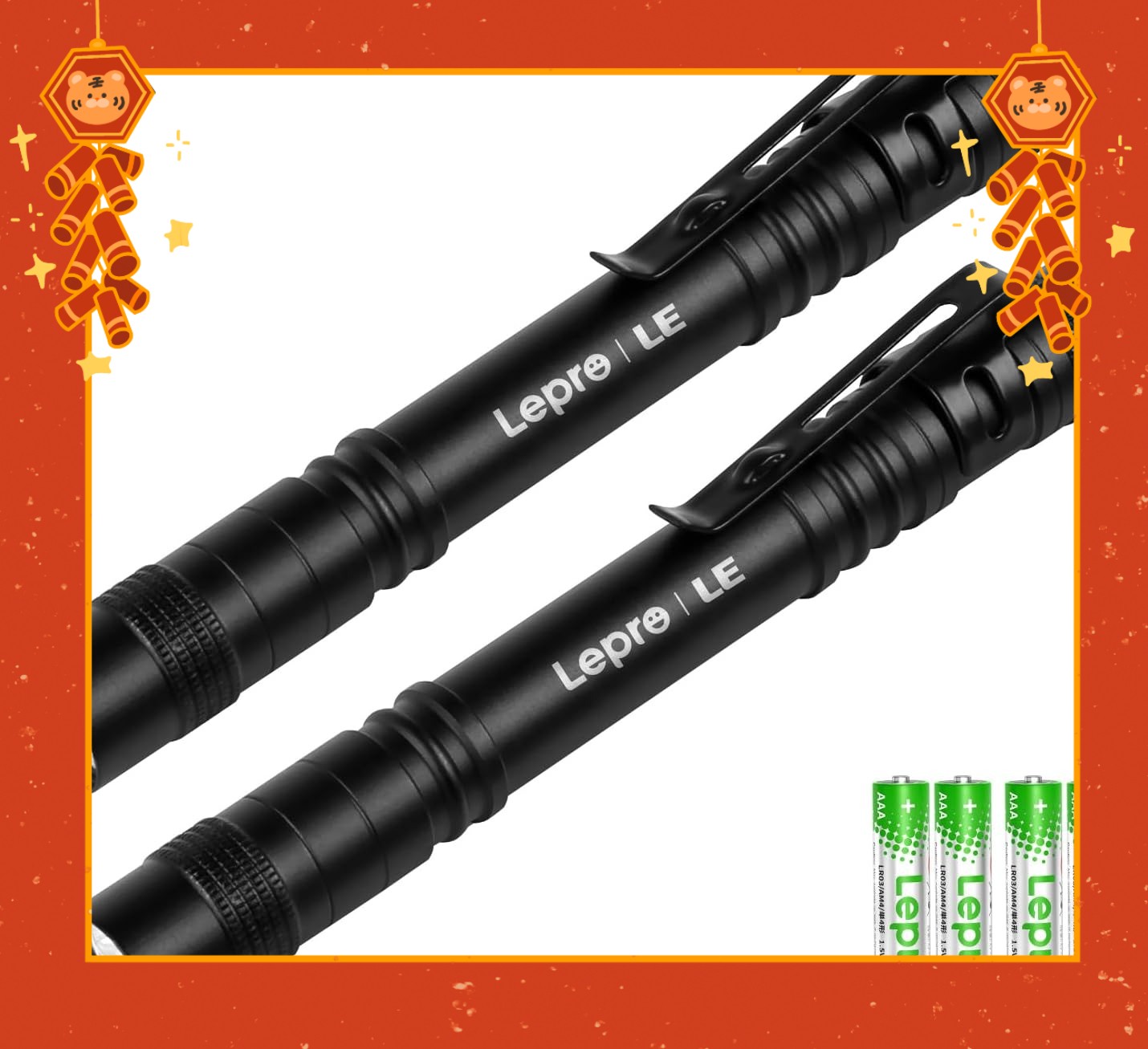 LED, lightweight, mini, waterproof penlight with clip, 2-pack LED, lightweight, mini, waterproof penlight with clip, 2-pack