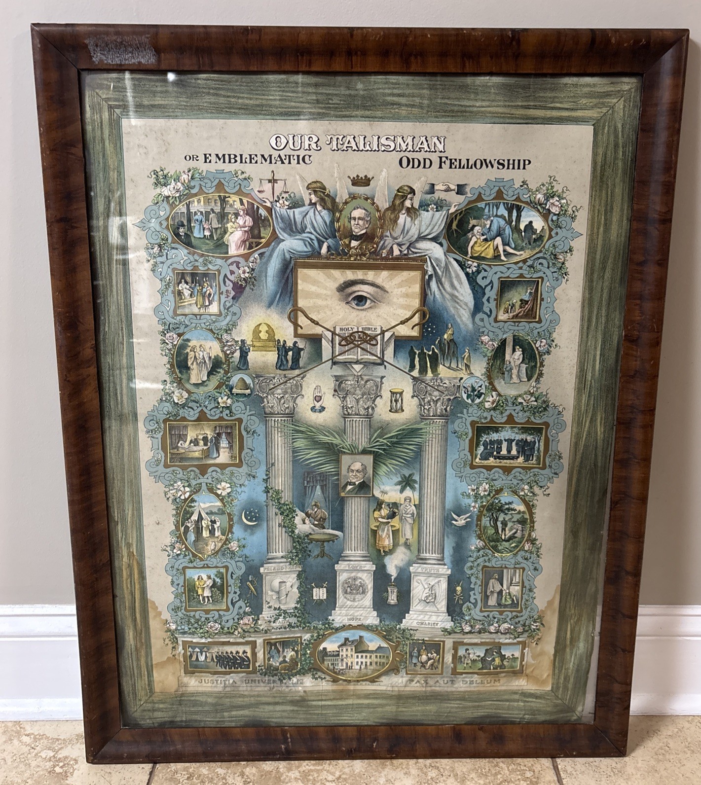 Our Talisman Or Emblematic Odd Fellowship Holy Bible; IOOF-Can Ship W/o Frame