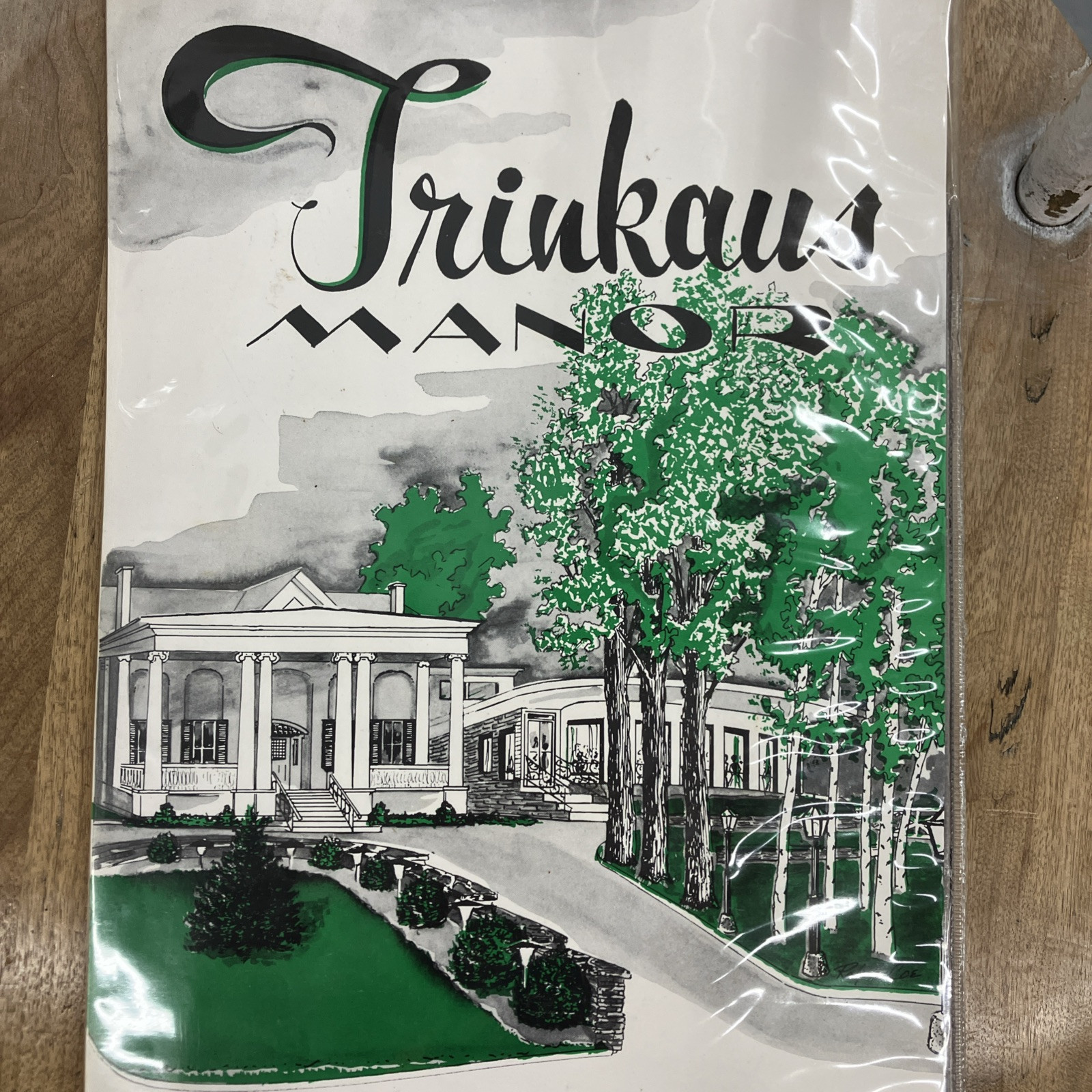 Vintage Menu Trinkaus Manor