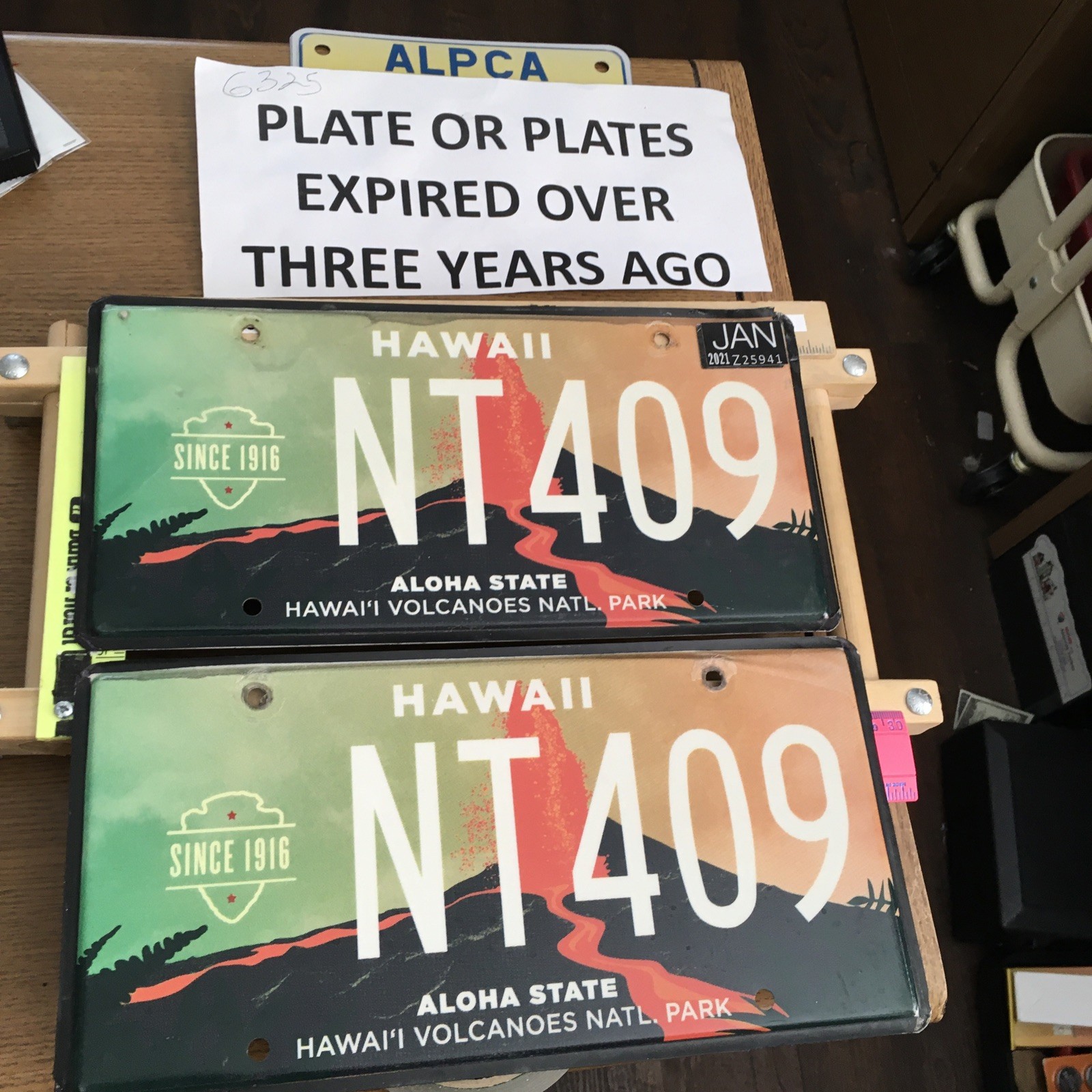 Hawaii Volcanoes National Park License Plates Pair Altered Edges (black)Cheap,