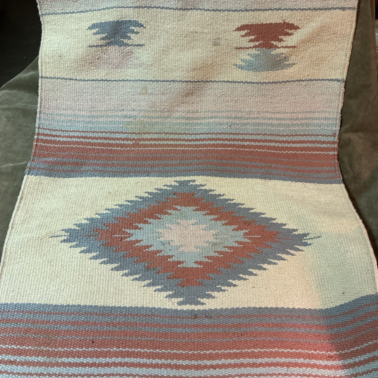 Southwest Design Hand Woven Blanket/Rug Wool Cloth Geometric Design