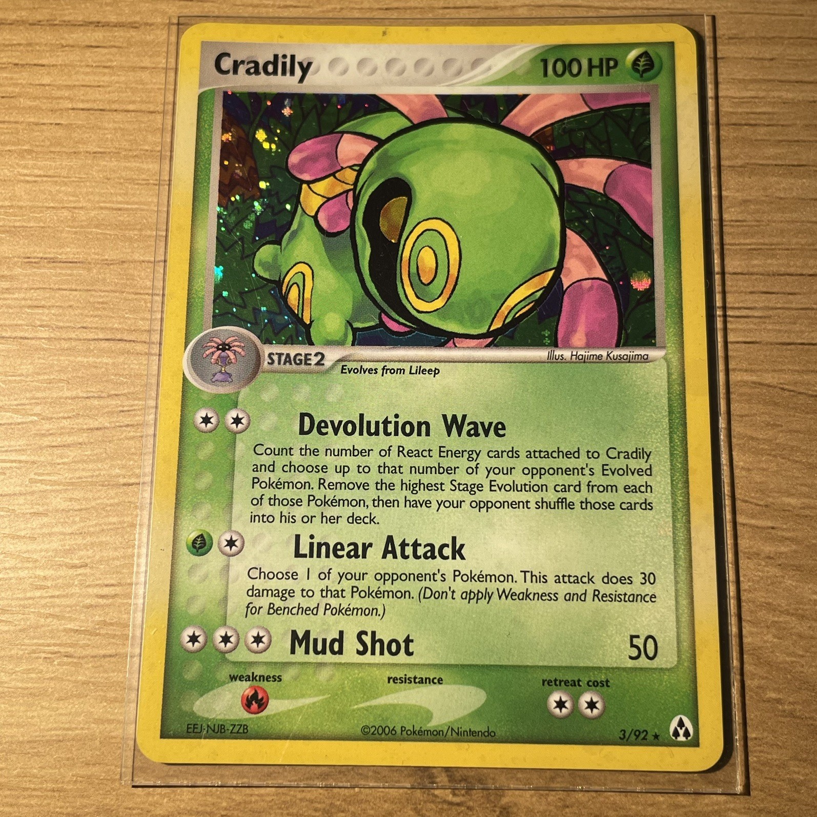 Cradily 3/92 Holo Rare Legend Maker Pokemon Lightly Played