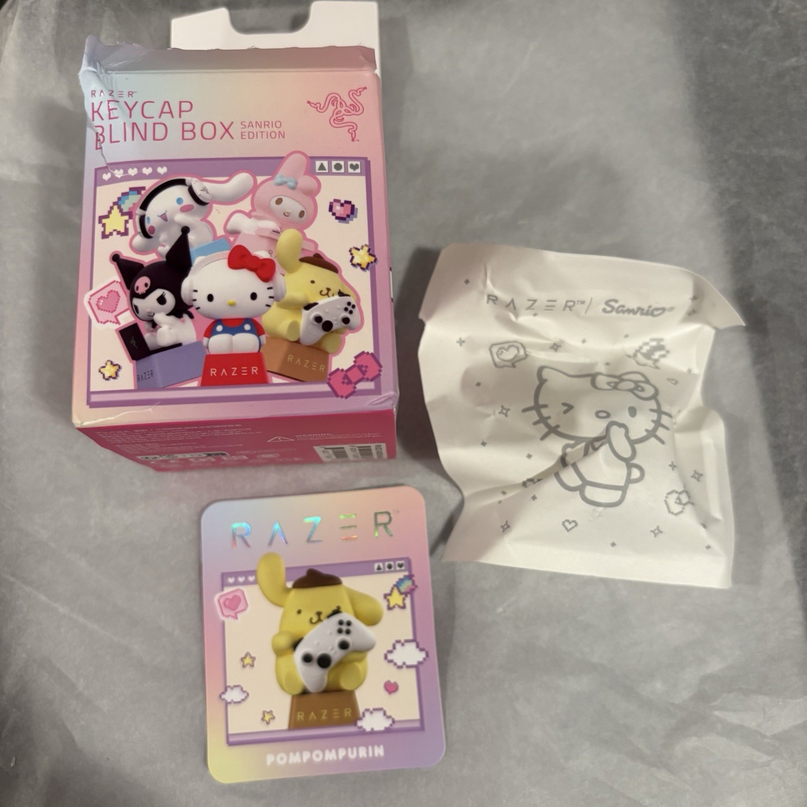 Razer Key cap Blind Box POMPOMPURIN Sanrio Edition New In Bag