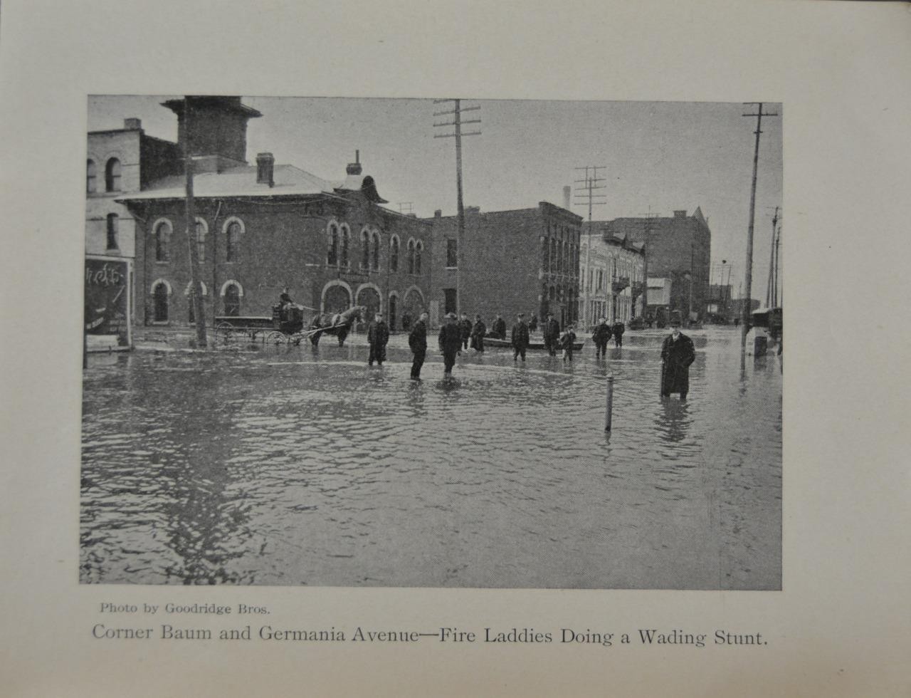 Antique Downtown Saginaw Michigan Great Flood of 1903 Art Print Photo History