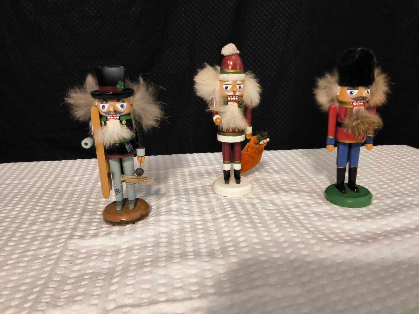 Vintage E.M Merck lot of 3 Old Christmas mini Nutcracker\'s