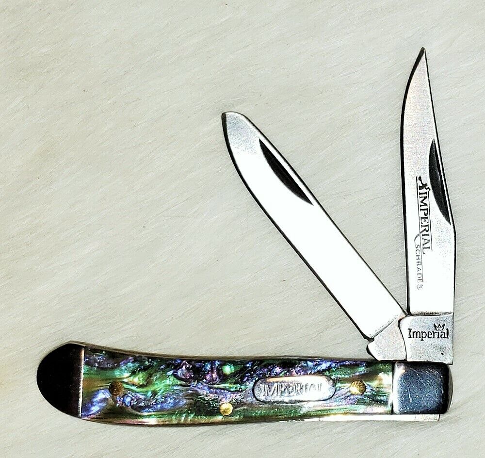 Schrade Imperial Trapper Folding Pocket Knife Imitation Abalone IMP19PRT NEW