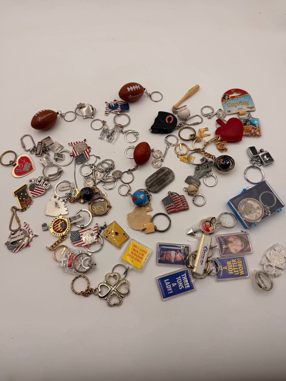 Large Mixed Vintage Keychain Collection – 50+ Pieces 