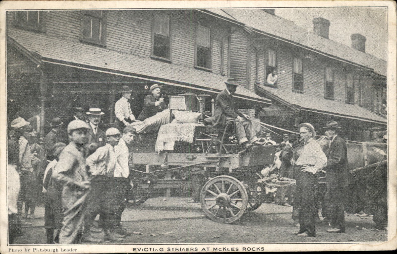 McKees Rocks PA Pressed Steel Car Co.'s Strike c1900s-10s Vintage Postcard bhn