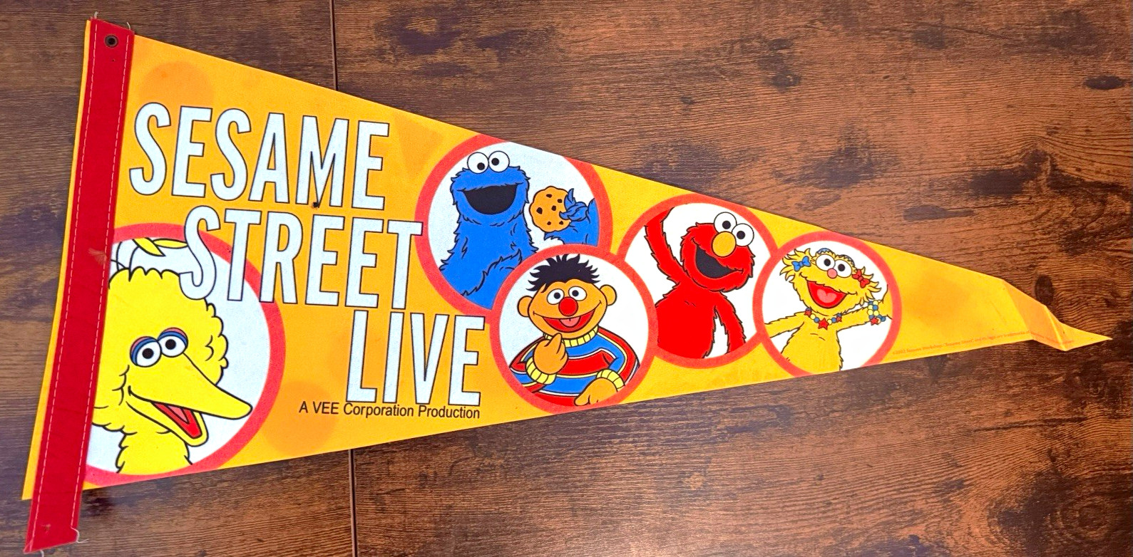 Sesame Street Live Pennant Flag - Big Bird Cookie Monster Elmo Ernie