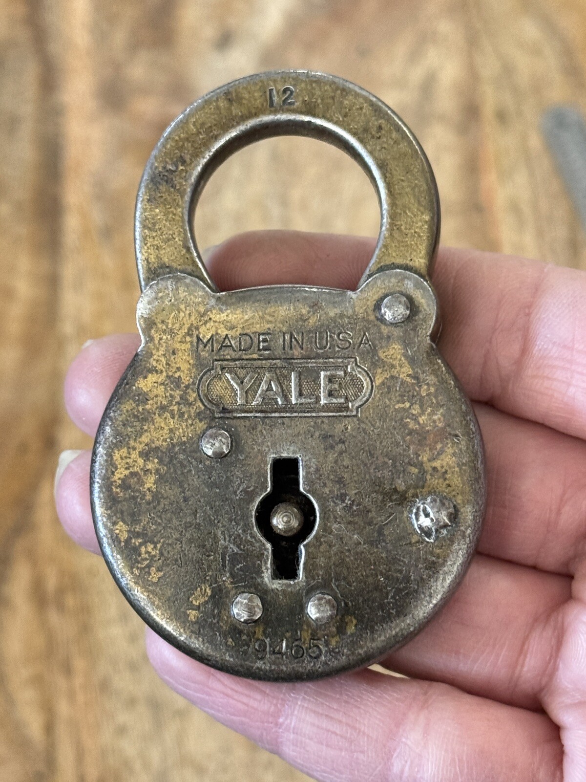Vintage Old 9465 Yale Padlock Lock No Key