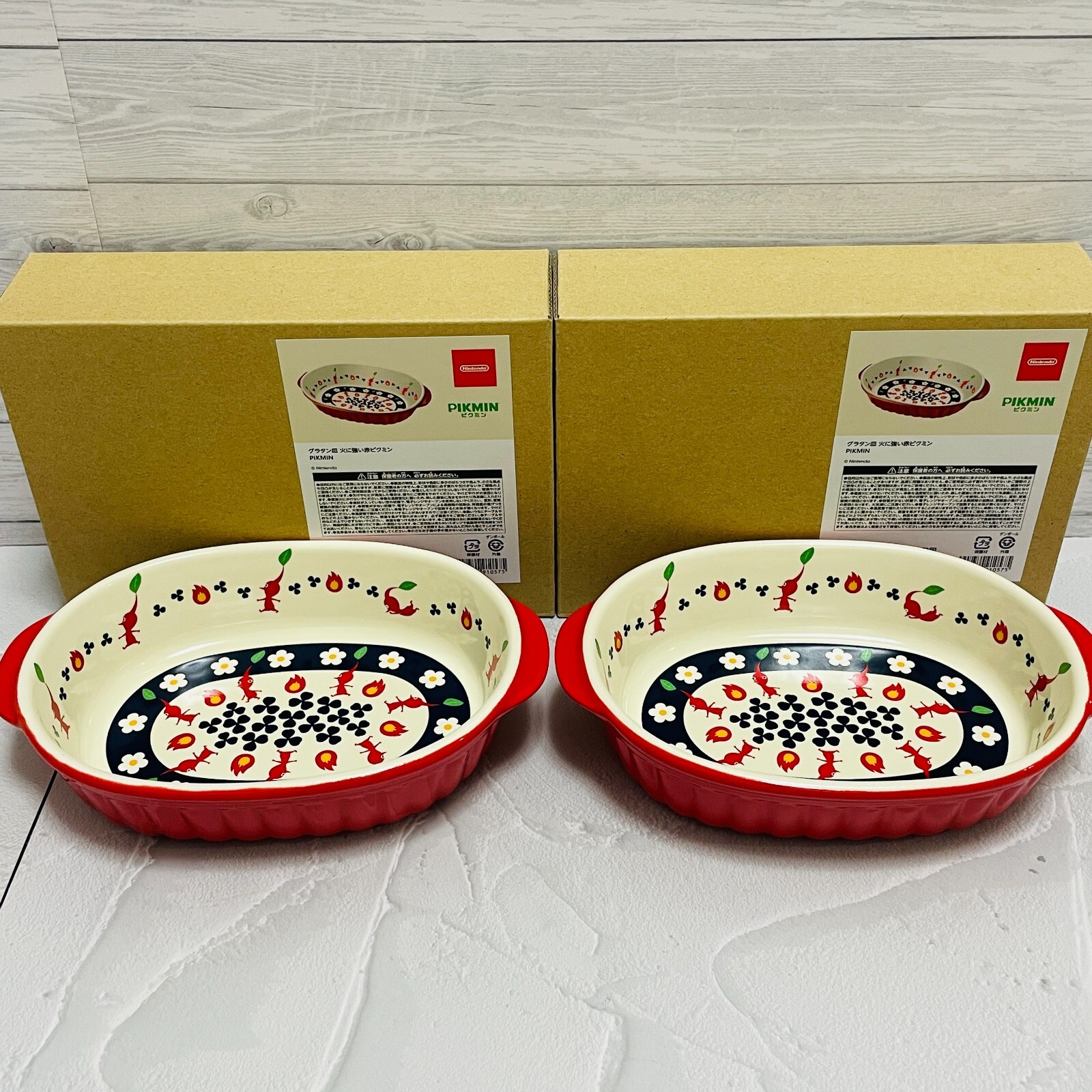 PIKMIN Gratin Plate Set of 2 Fire-Resistant Red Pikmin / Nintendo store Limited