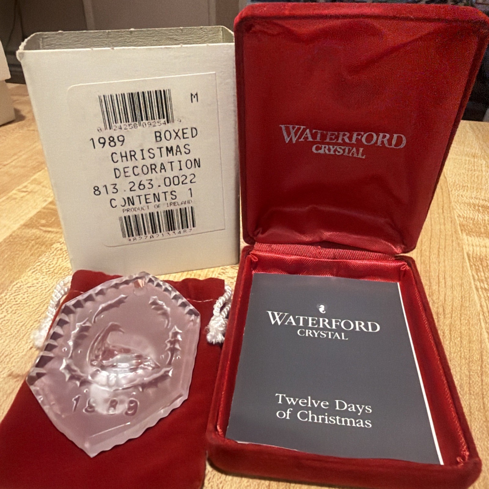 1989 WATERFORD CRYSTAL 12 DAYS OF CHRISTMAS TREE ORNAMENT 6 GEESE A LAYING VTG 1989 WATERFORD CRYSTAL 12 DAYS OF CHRISTMAS TREE ORNAMENT 6 GEESE A LAYING VTG