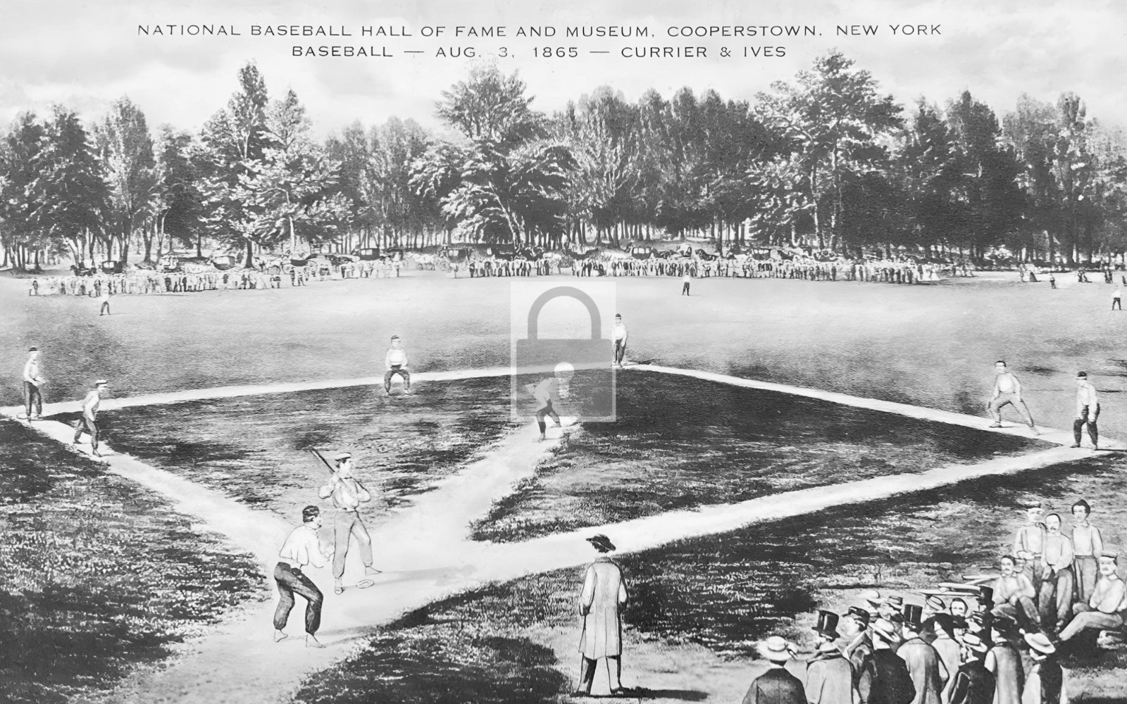 Baseball Game Cooperstown New York NY - Reprint